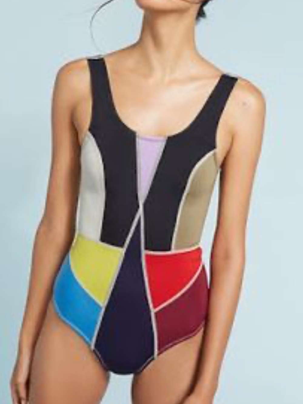 Cynthia Rowley Kalleigh Colorblock One Piece Swimsuit Small
